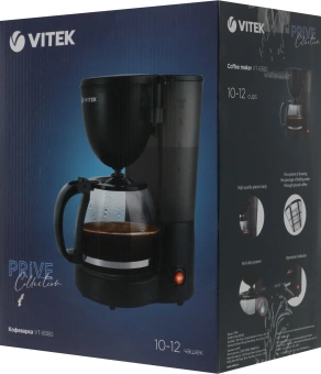 Кофеварка капельная Vitek Prive VT-8380 600Вт черный - купить недорого с доставкой в интернет-магазине