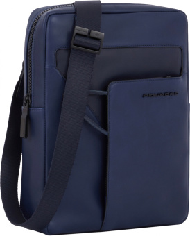 Сумка Piquadro Wollem CA1816W129/BLU 11" синяя полиэстер/натур.кожа - купить недорого с доставкой в интернет-магазине