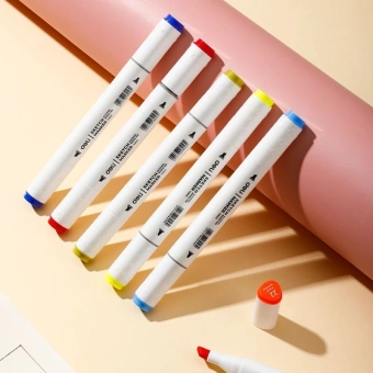 Набор маркеров для скетчинга Deli E70803-60 Color Emotion 11мм 150мм трехгр. двойной пиш. наконечник 1-7мм 60цв. ассорти пластиковая коробка (60шт.) - купить недорого с доставкой в интернет-магазине