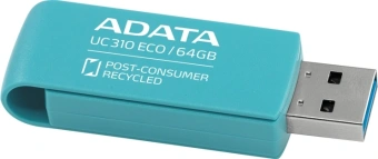 Флеш Диск A-Data 64GB UC310E UC310E-64G-RGN USB3.2 зеленый - купить недорого с доставкой в интернет-магазине