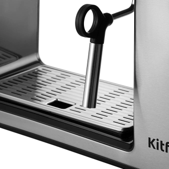 Кофеварка рожковая Kitfort КТ-7515 1450Вт серебристый - купить недорого с доставкой в интернет-магазине