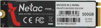 Накопитель SSD Netac PCI-E 3.0 500Gb NT01NV3000-500-E4X NV3000 M.2 2280 - купить недорого с доставкой в интернет-магазине