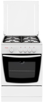Плита Газовая Gefest CG 60MC7 K73 белый (металлическая крышка) реш.чугун - купить недорого с доставкой в интернет-магазине