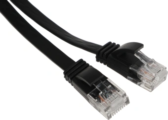 Патч-корд Buro Flat 10Гбит/с UTP 4 пары cat.6 Cu molded 0.5м черный RJ-45 (m)-RJ-45 (m) (BU-C6-FLAT-0.5M-B) - купить недорого с доставкой в интернет-магазине