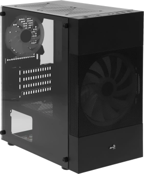Корпус Aerocool Atomic Lite-G-BK-v2 черный без БП mATX 6x120mm 2x140mm 1xUSB2.0 2xUSB3.0 audio bott PSU - купить недорого с доставкой в интернет-магазине