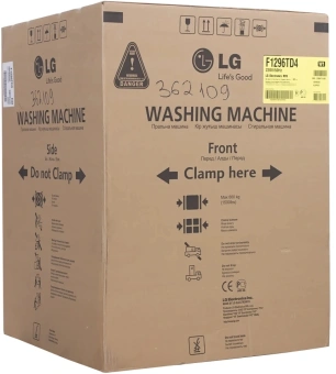 Стиральная машина LG F1296TD4 класс: A загр.фронтальная макс.:8кг серебристый инвертор - купить недорого с доставкой в интернет-магазине
