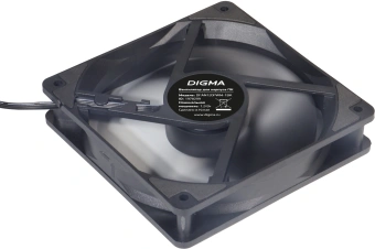 Вентилятор для корпуса Digma DFAN120PWM-1BK 120х120x25 черный 4-pin 28дБ Ret - купить недорого с доставкой в интернет-магазине