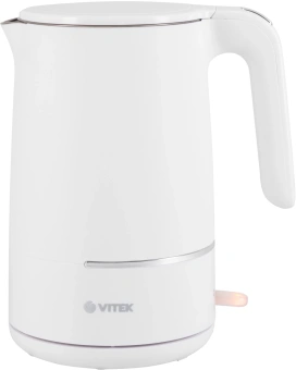 Чайник электрический Vitek VT-1104 1.5л. 2200Вт белый корпус: металл/пластик - купить недорого с доставкой в интернет-магазине