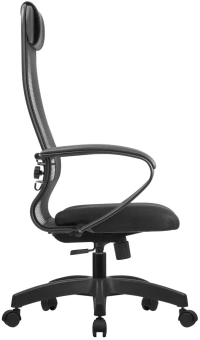 Кресло Метта 11 MPRU черный сиденье черный сетка/ткань с подголов. крестов. пластик черный (комплект 1шт) - купить недорого с доставкой в интернет-магазине