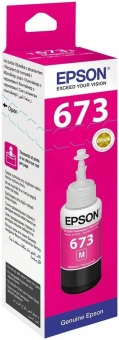 Чернила Epson 673 C13T673398 (аналог C13T67334A) пурпурный 70мл для Epson L800/L810/L850/L1800 - купить недорого с доставкой в интернет-магазине