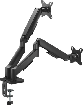 Кронштейн для мониторов Ultramounts UM740 черный 17"-32" макс.9кг крепление к столешнице поворот и наклон - купить недорого с доставкой в интернет-магазине