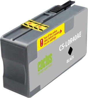 Картридж струйный Cactus CS-L0R40AE 957XL черный пигментный (73мл) для HP OfficeJet 8210/8218/8720/8725/8730 с чипом - купить недорого с доставкой в интернет-магазине