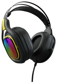 Наушники с микрофоном GMNG HS-L630G черный/желтый 2.2м мониторные оголовье (1533561) - купить недорого с доставкой в интернет-магазине