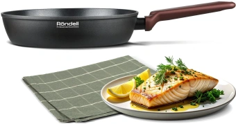 Сковорода Rondell Bojole RDA-2023 круглая 24см покрытие: Xylan Plus ручка несъемная (без крышки) черный - купить недорого с доставкой в интернет-магазине