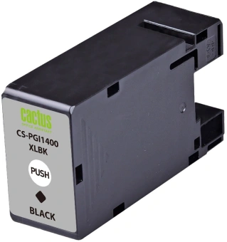 Картридж струйный Cactus CS-PGI1400XLBK PGI-1400 черный пигментный (36мл) для Canon MB2050/MB2350/MB2040/MB2340 с чипом - купить недорого с доставкой в интернет-магазине