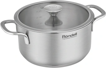 Кастрюля Rondell Modern RDS-1748 4.8л. d=24см (с крышкой) стальной - купить недорого с доставкой в интернет-магазине
