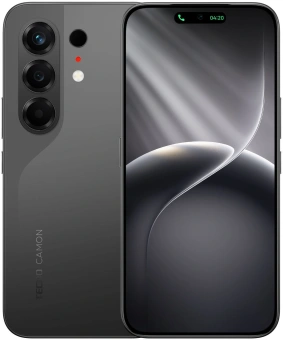 Смартфон Tecno Camon 50 256Gb 12Gb черный моноблок 3G 4G 2Sim 6.78" 1208x2644 Android 16 50Mpix 802.11 a/b/g/n/ac NFC GPS GSM900/1800 GSM1900 Protect FM - купить недорого с доставкой в интернет-магазине