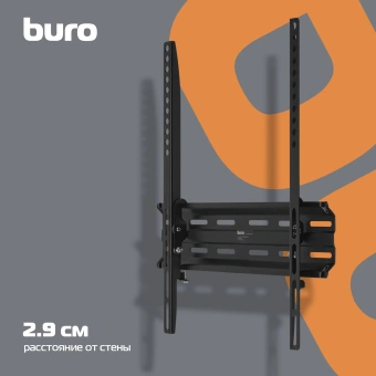 Кронштейн для телевизора Buro TL3 черный 32"-65" макс.35кг настенный наклон - купить недорого с доставкой в интернет-магазине