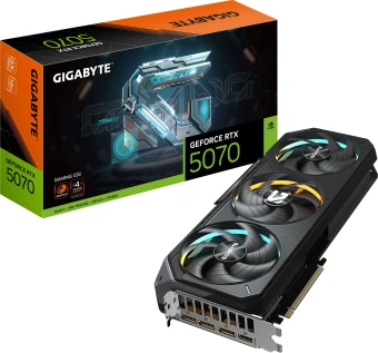 Видеокарта Gigabyte PCI-E 5.0 GV-N5070GAMING-12GD 1.0 NVIDIA GeForce RTX 5070 12Gb 192bit GDDR7 2512/28000 HDMIx1 DPx3 HDCP Ret - купить недорого с доставкой в интернет-магазине