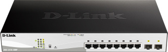 Коммутатор D-Link DGS-1210-10MP/F3A 8x1Гбит/с 2SFP 8PoE 130W настраиваемый - купить недорого с доставкой в интернет-магазине