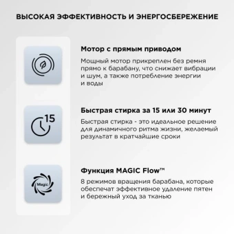 Стиральная машина TCL TWRP-1108W12G2 класс: A+++ загр.фронтальная макс.:8кг серый инвертор - купить недорого с доставкой в интернет-магазине