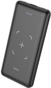 Мобильный аккумулятор Hoco J50 Surf 10000mAh 5W 2A USB-A беспров.зар. черный - купить недорого с доставкой в интернет-магазине