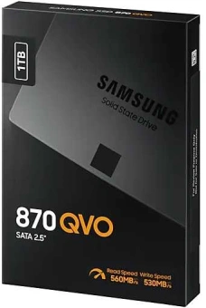 Накопитель SSD Samsung SATA-III 1TB MZ-77Q1T0BW 870 QVO 2.5" - купить недорого с доставкой в интернет-магазине