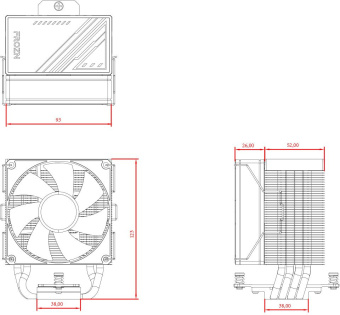 Устройство охлаждения(кулер) ID-Cooling Frozn A400 Soc-AM5/AM4/1151/1200/2066/1700 4-pin Al+Cu 180W 580gr Ret - купить недорого с доставкой в интернет-магазине