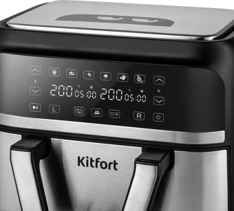 Аэрогриль Kitfort КТ-2247 2850Вт черный/серебристый - купить недорого с доставкой в интернет-магазине