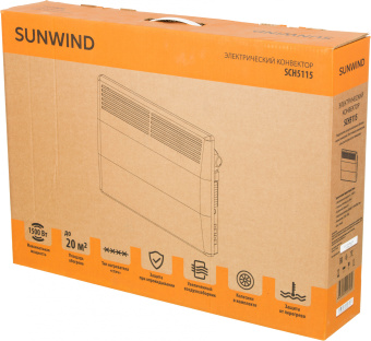 Конвектор SunWind SCH5115 1500Вт белый - купить недорого с доставкой в интернет-магазине