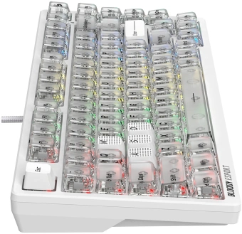 Клавиатура A4Tech Bloody MS76 механическая белый USB Multimedia for gamer LED (MS76) кабель 1.8м - купить недорого с доставкой в интернет-магазине