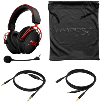 Наушники с микрофоном HyperX Cloud Alpha красный/черный 1.3м мониторные оголовье (4P5L1AB#UUF) - купить недорого с доставкой в интернет-магазине