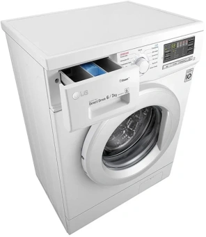 Стиральная машина LG F1296CDS0X класс: B загр.фронтальная макс.:6кг (с сушкой) белый инвертор - купить недорого с доставкой в интернет-магазине