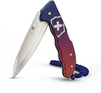 Нож перочинный Victorinox Evoke Alox (0.9415.D221) 136мм 5функц. синий/красный подар.коробка в комплекте: паракорд - купить недорого с доставкой в интернет-магазине