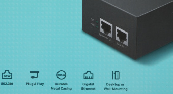 Инжектор PoE TP-Link POE170S 10/100/1000BASE-T 100-240В(АС) - цена, купить или заказать с доставкой в интернет-магазине Инжектор PoE TP-Link POE170S 10/100/1000BASE-T 100-240В(АС) - купить недорого с доставкой в интернет-магазине