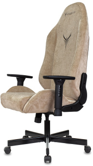 Кресло игровое Knight N1 Fabric бежевый Light-21 с подголов. крестов. металл - купить недорого с доставкой в интернет-магазине