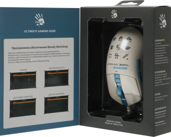 Мышь A4Tech Bloody W72 Ultra Pixels Blue рисунок/бежевый/голубой оптическая 20000dpi USB 6but (W72 ULTRA) - купить недорого с доставкой в интернет-магазине