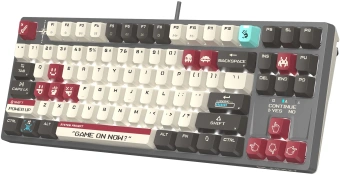 Клавиатура A4Tech S87 Pixels механическая серый/белый USB for gamer LED кабель 1.8м - купить недорого с доставкой в интернет-магазине