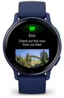 Смарт-часы Garmin Vivoactive 5 30.4мм 1.2" AMOLED корп.синий рем.синий разм.брасл.:125-190мм (010-02862-12) - купить недорого с доставкой в интернет-магазине