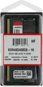 Память DDR5 16GB 4800MHz Kingston KVR48S40BS8-16 Valueram RTL PC5-38400 CL40 SO-DIMM 262-pin 1.1В single rank Ret - купить недорого с доставкой в интернет-магазине