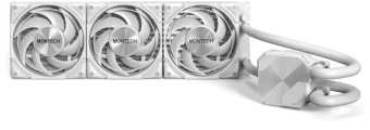 Система водяного охлаждения Montech HyperFlow Silent 360 Soc-AM5/AM4/1200/1700/1851 белый 4-pin 24.8dB Al 360W Ret (HS360WH) - цена, купить или заказать с доставкой в интернет-магазине Система водяного охлаждения Montech HyperFlow Silent 360 Soc-AM5/AM4/1200/1700/1851 белый 4-pin 24.8dB Al 360W Ret (HS360WH) - купить недорого с доставкой в интернет-магазине
