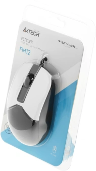 Мышь A4Tech Fstyler FM12 Panda белый/черный оптическая 1200dpi USB 3but - купить недорого с доставкой в интернет-магазине