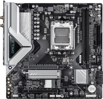 Материнская плата Gigabyte B840M EAGLE WIFI6 Socket AM5 AMD B840 2xDDR5 mATX AC`97 8ch(7.1) 2.5Gg RAID+HDMI+DP - купить недорого с доставкой в интернет-магазине
