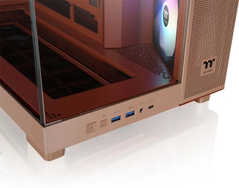 Корпус Thermaltake View 380 XL TG ARGB Gravel Sand коричневый без БП ATX 5x120mm 2x140mm 2xUSB3.0 audio bott PSU - купить недорого с доставкой в интернет-магазине