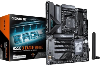 Материнская плата Gigabyte B550 X EAGLE WF6E Soc-AM4 AMD B550 4xDDR4 ATX AC`97 8ch(7.1) 2.5Gg RAID+HDMI - купить недорого с доставкой в интернет-магазине