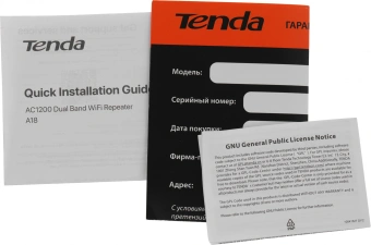 Повторитель беспроводного сигнала Tenda A18 AC1200 Wi-Fi белый - купить недорого с доставкой в интернет-магазине