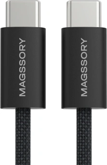 Кабель Magssory CBL002 USB Type-C (m)-USB Type-C (m) 1.5м черный коробка - купить недорого с доставкой в интернет-магазине