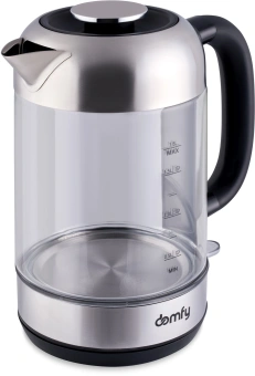 Чайник электрический Domfy DSM-EK401 1.8л. 2200Вт черный/прозрачный корпус: стекло/пластик - купить недорого с доставкой в интернет-магазине