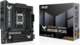 Материнская плата Asus TUF GAMING B850M-PLUS SocketAM5 AMD B850 4xDDR5 mATX AC`97 8ch(7.1) 2.5Gg RAID+HDMI+DP - купить недорого с доставкой в интернет-магазине