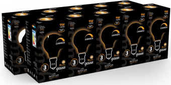 Лампа светодиодная Gauss Filament 105201109-D 9Вт цок.:E14 шар 220B 3000K св.свеч.бел.теп. (упак.:10шт) - купить недорого с доставкой в интернет-магазине